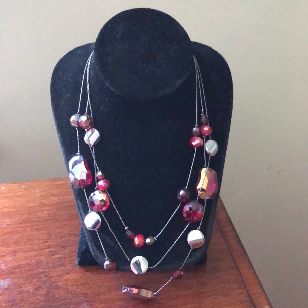 Red and Silver Necklace